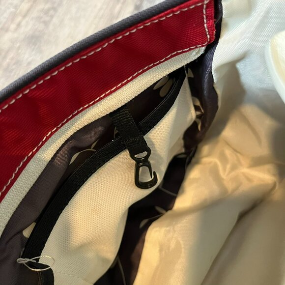 Sherpani Milli Nylon Crossbody Bag Mini-Messenger, Red and Black - Picture 8 of 12